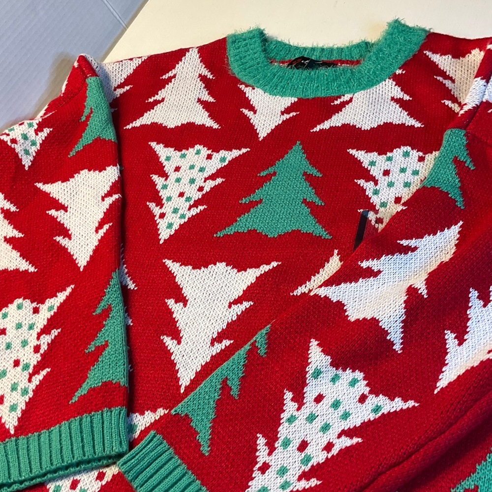 Festive Red and Green Christmas Sweater